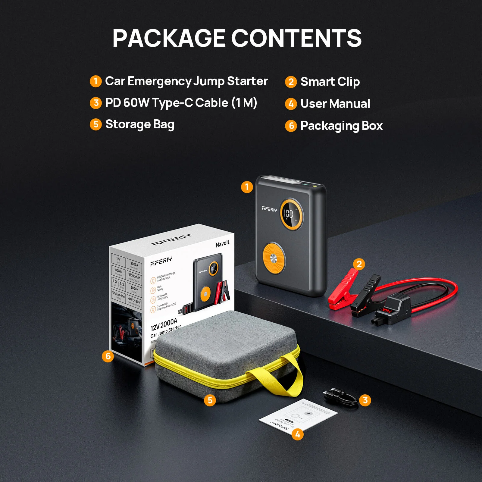 AFERIY 2000A 12V Car Battery Jump Starter - Image 9